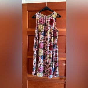 LOFT Multicolor Floral Midi Dress